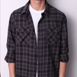 Can’s Black/Gray Plaid Buttondown
